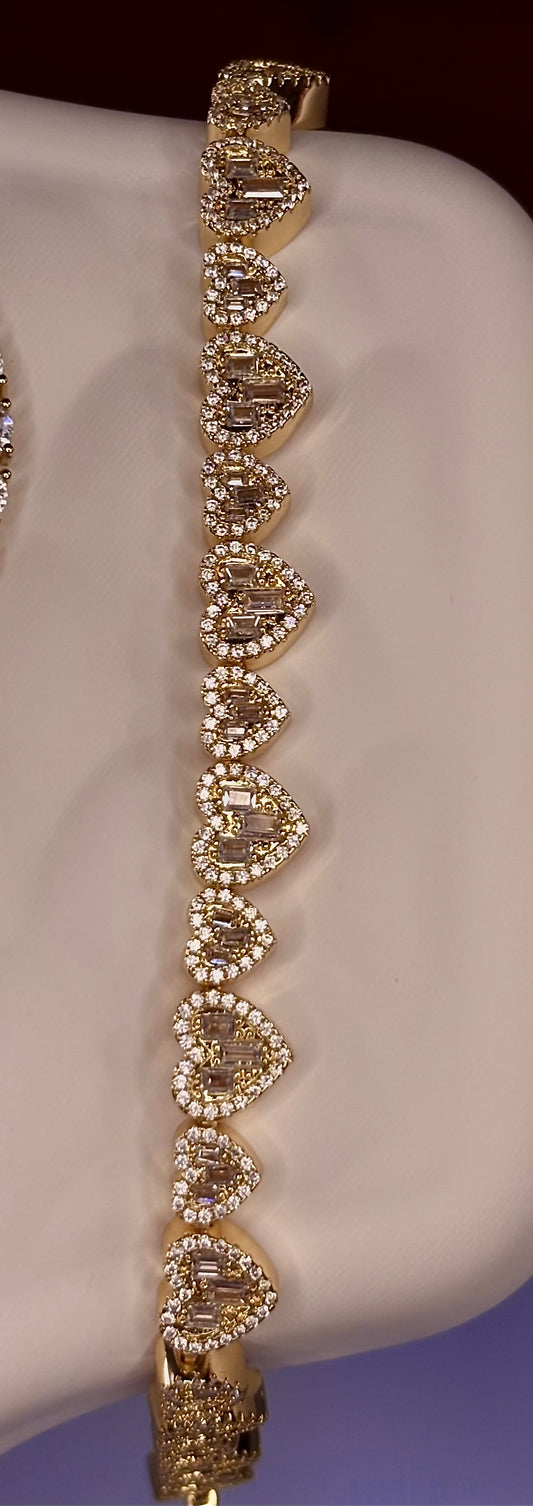 HeartLine Tennis Bracelet