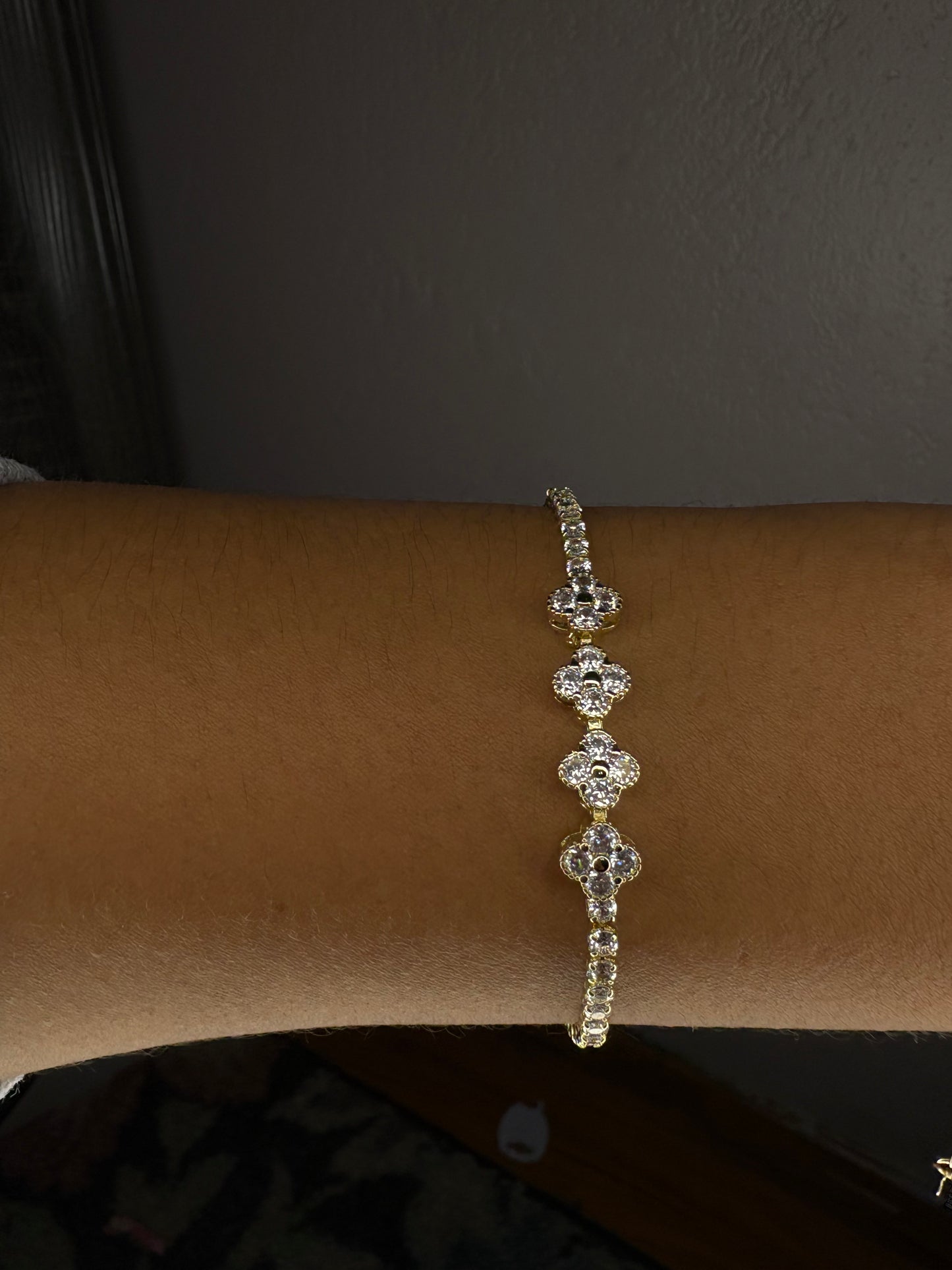 4 Flower Tennis Bracelet