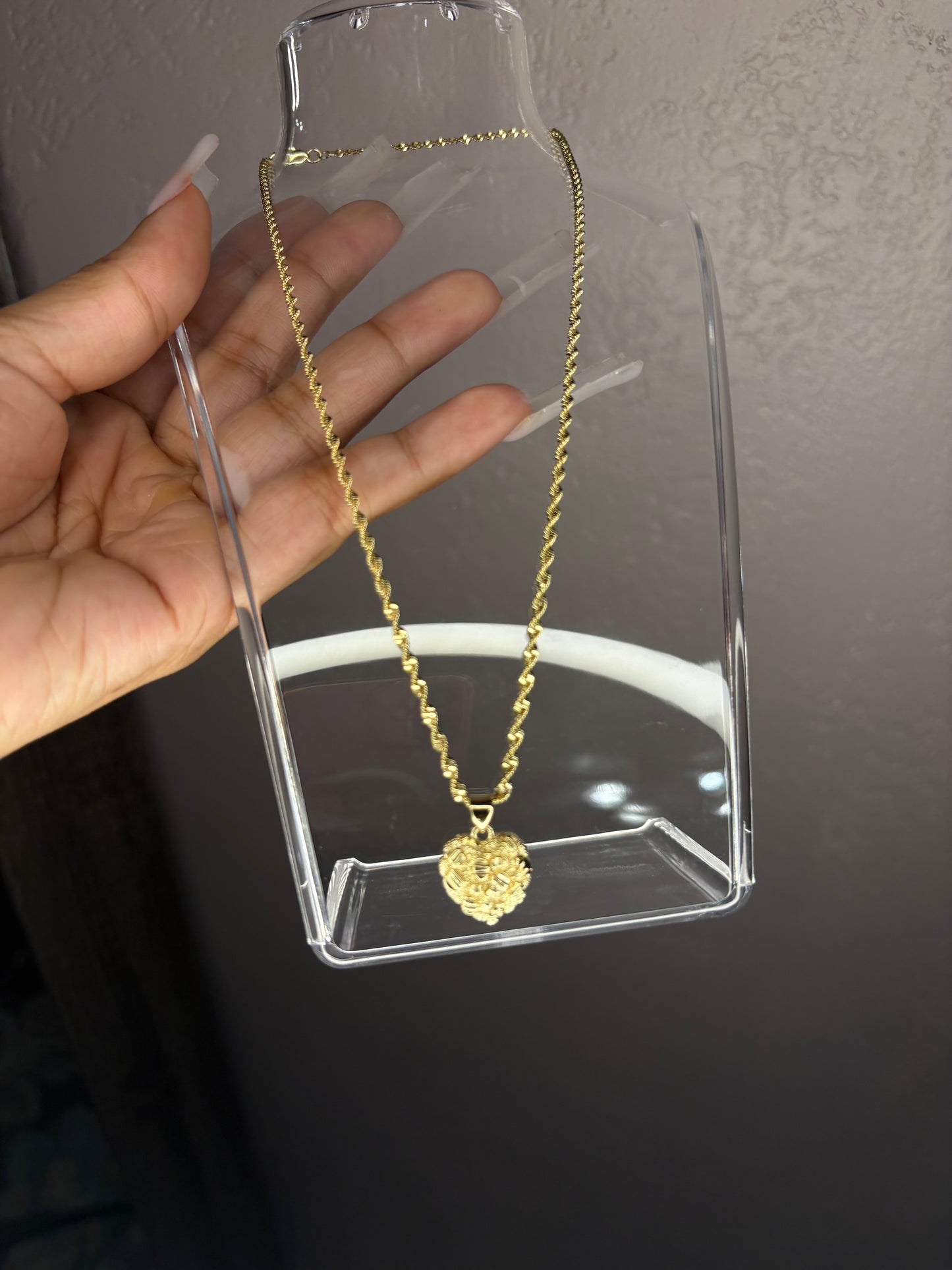 Little Nugget heart pendant + 18” chain