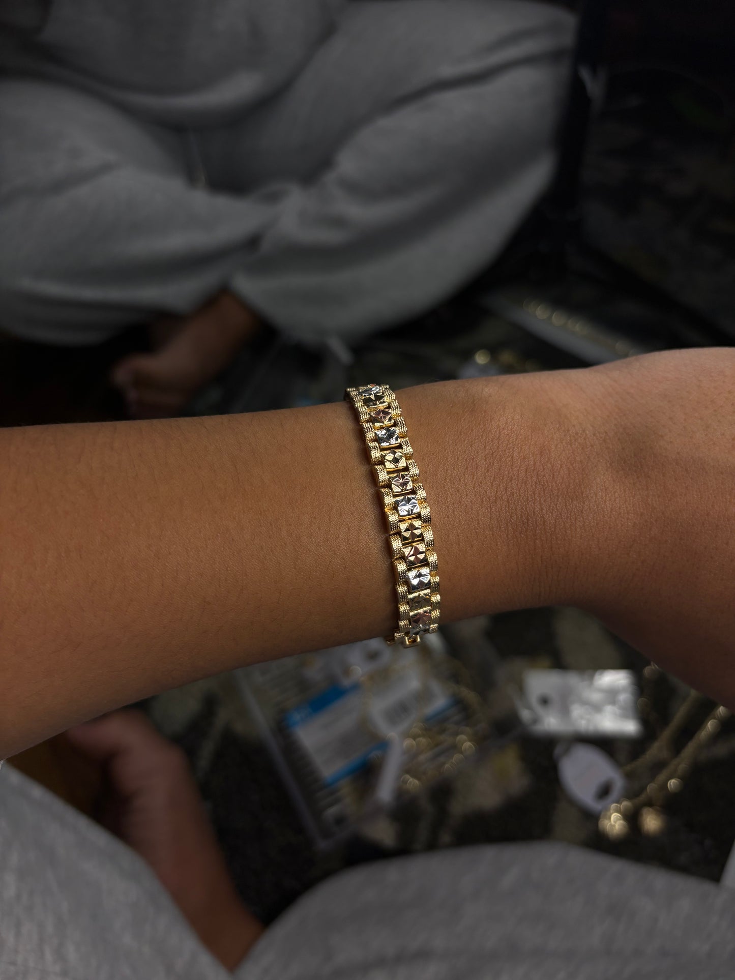 Gold Rolex with Diamond cuts