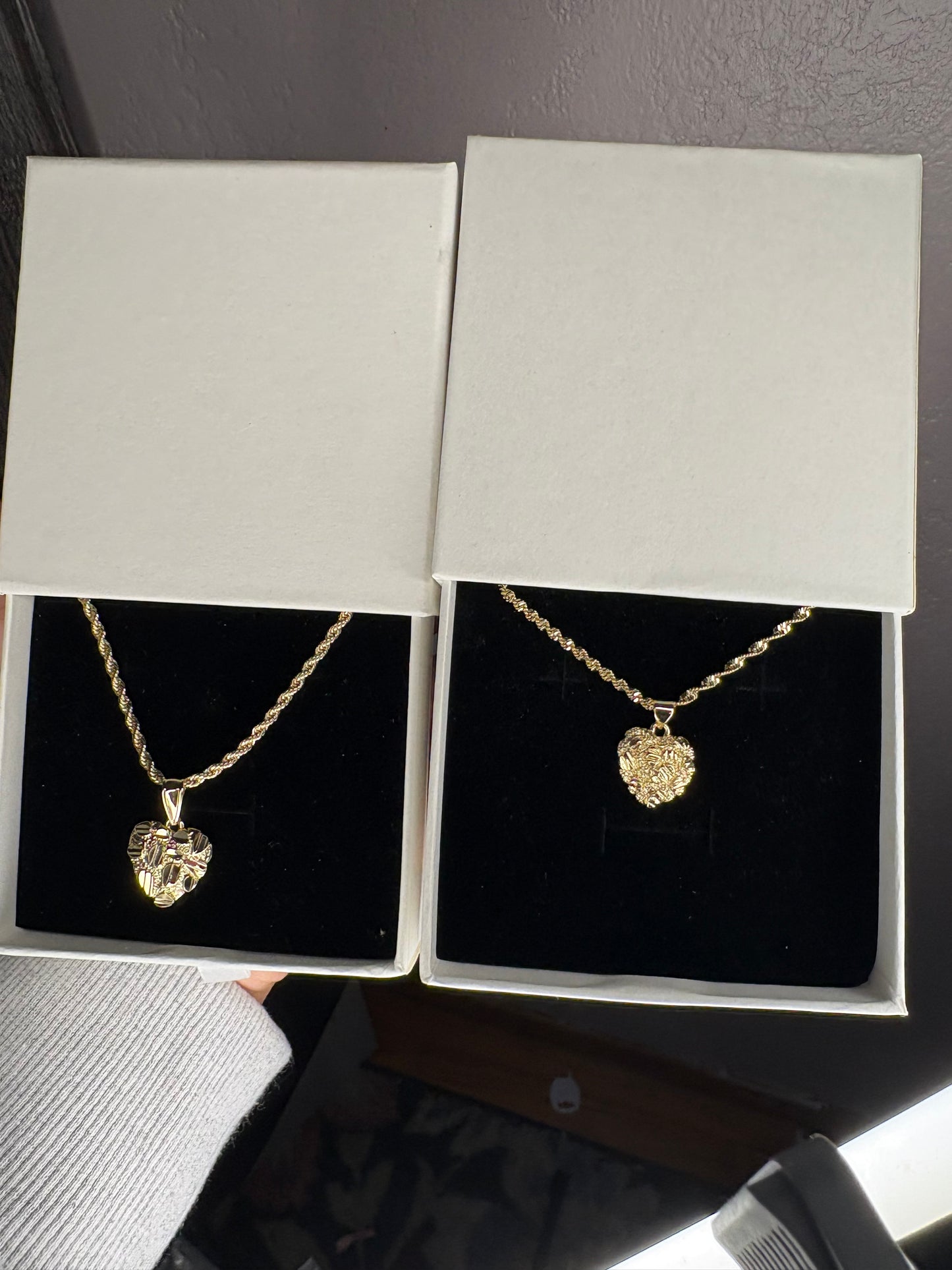 Little Nugget heart pendant + 18” chain