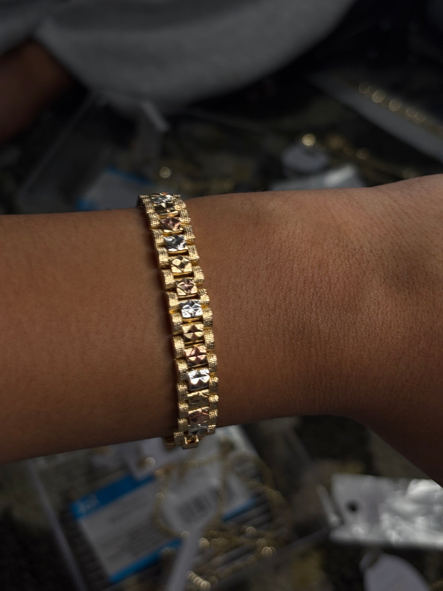 Gold Rolex with Diamond cuts